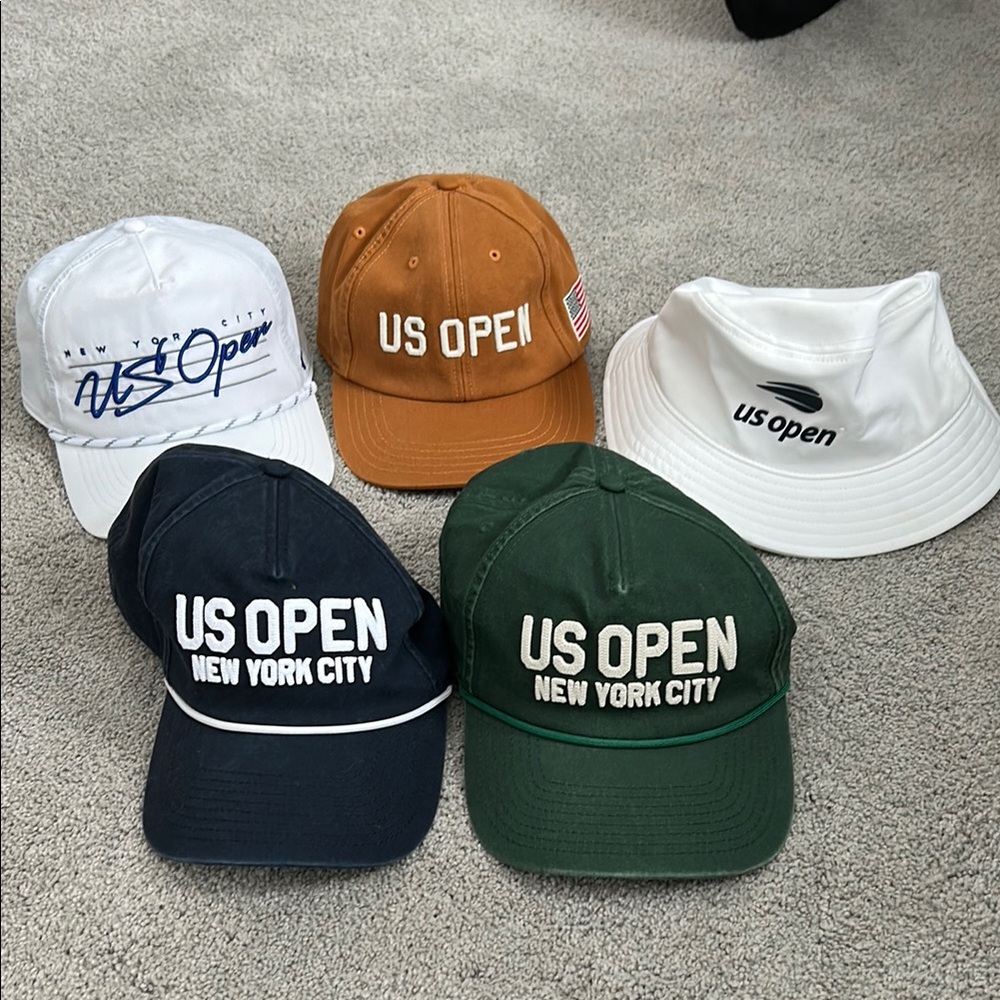 US Open Hat Collection - White, Green, Black, Brown